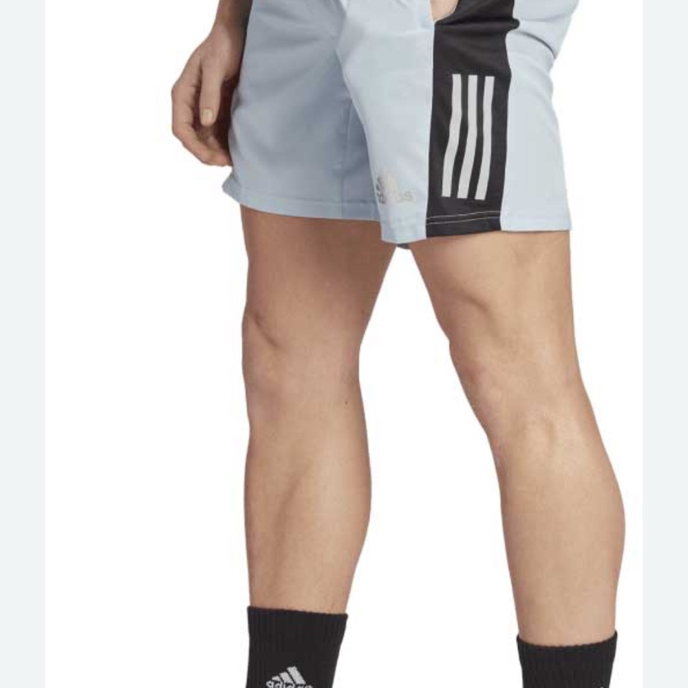 Adidas Men’s Light Gray 3-Stripes Athletic Shorts Size M - Picture 10 of 17